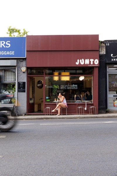 Junto brand mark and shopfront detail — photo 261