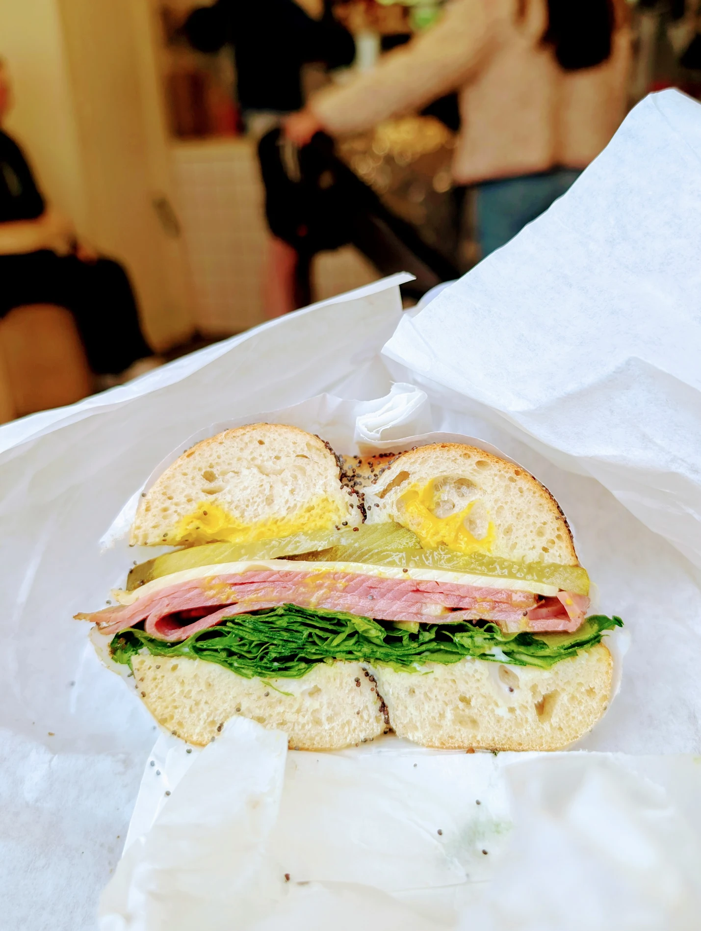 Pastrami bagel from Junto
